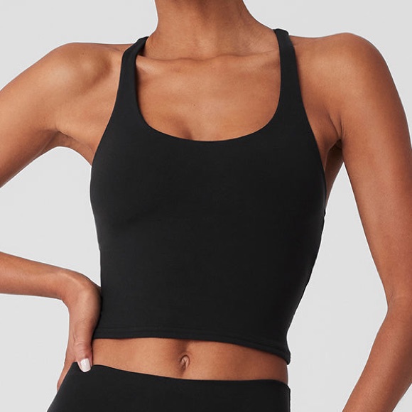 Alo Yoga Airbrush Sleek Back Bra In Black